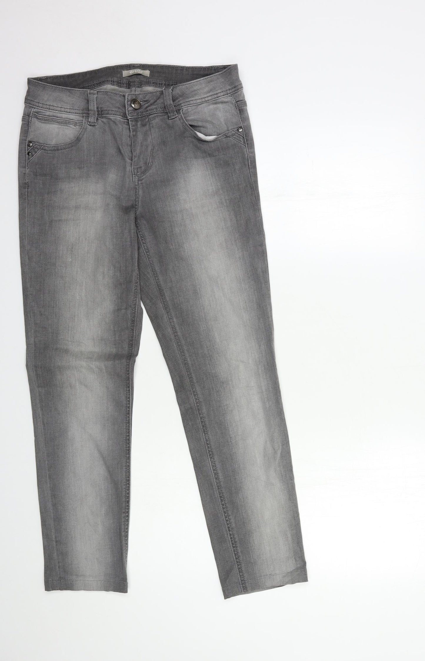 ORSAY Womens Grey  Denim Skinny Jeans Size 28 in L27 in