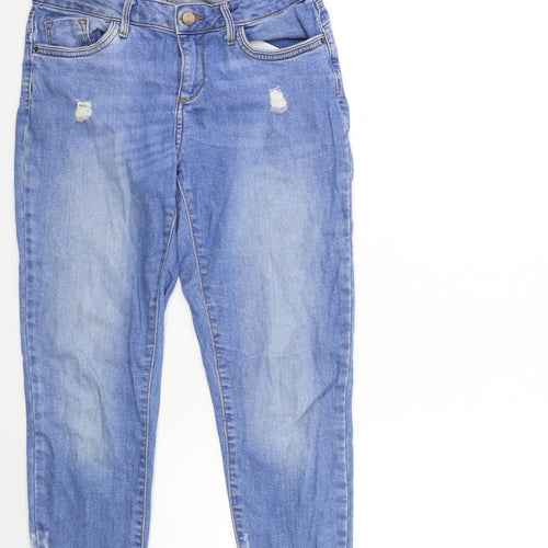 Denim & Co. Womens Blue  Denim Skinny Jeans Size 10 L27 in