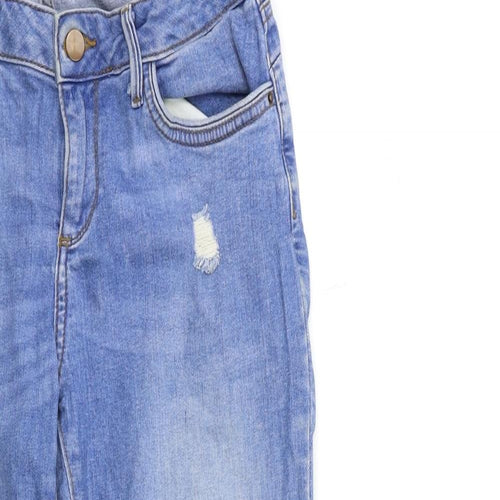 Denim & Co. Womens Blue  Denim Skinny Jeans Size 10 L27 in