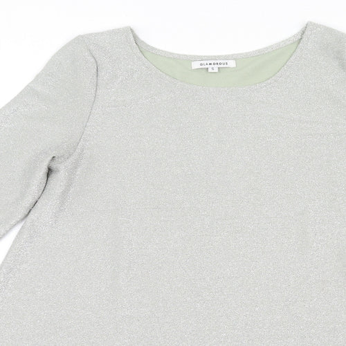 Glamorous Womens Silver   A-Line  Size S