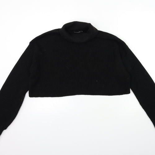 PRETTYLITTLETHING Womens Black  Knit Pullover Jumper Size M