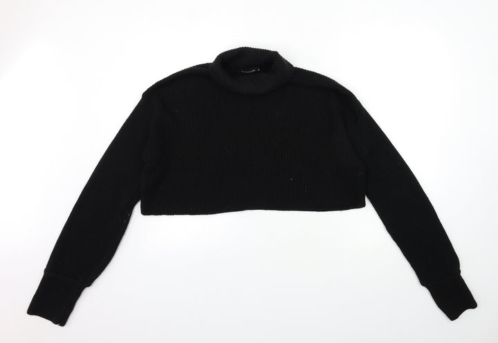 PRETTYLITTLETHING Womens Black Knit Pullover Jumper Size M