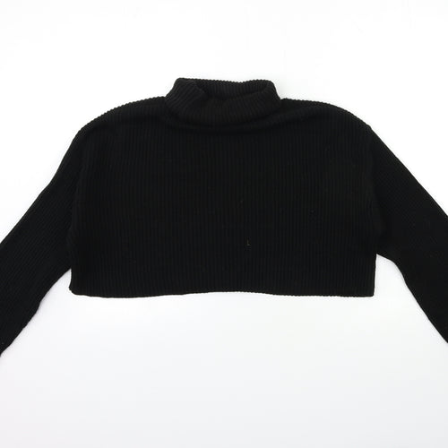 PRETTYLITTLETHING Womens Black  Knit Pullover Jumper Size M