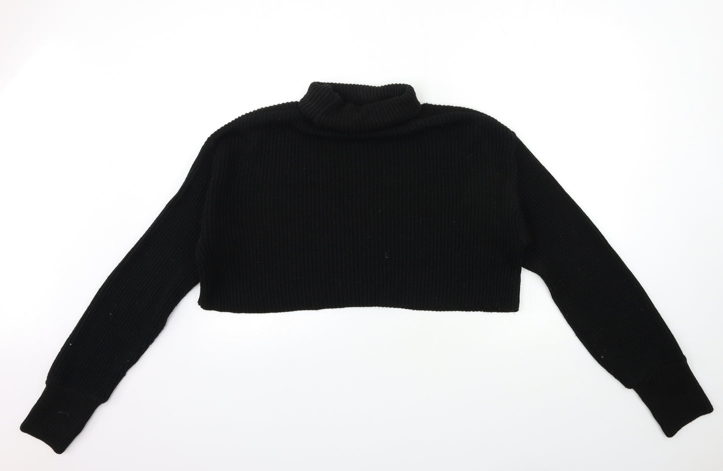 PRETTYLITTLETHING Womens Black  Knit Pullover Jumper Size M