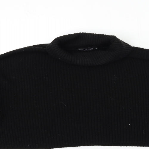 PRETTYLITTLETHING Womens Black  Knit Pullover Jumper Size M