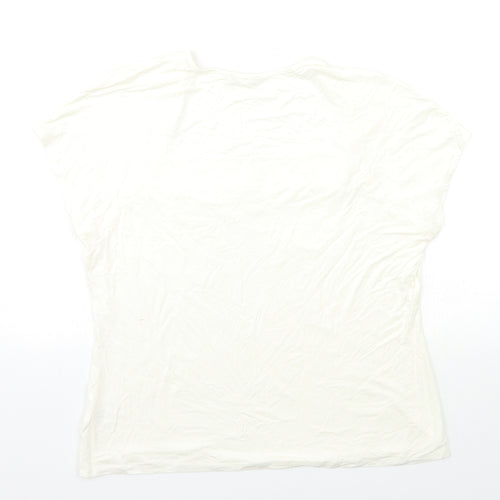PLANET Womens White   Basic T-Shirt Size L