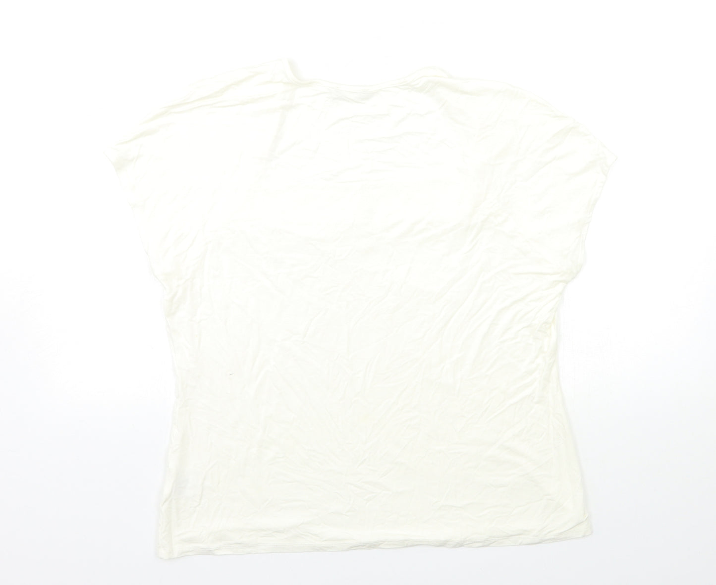 PLANET Womens White   Basic T-Shirt Size L