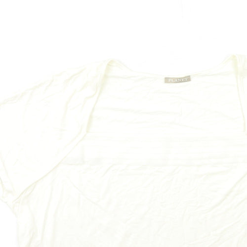 PLANET Womens White   Basic T-Shirt Size L