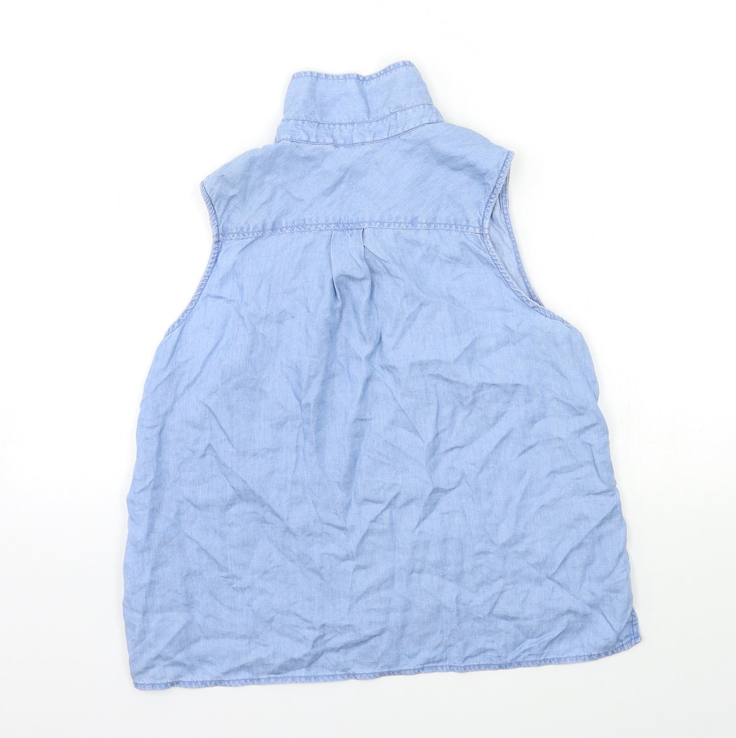 H&M Girls Blue  Denim Basic Button-Up Size 13 Years
