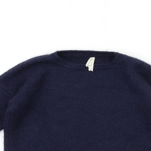 Young Dimension Girls Blue  Knit Pullover Jumper Size 12 Years