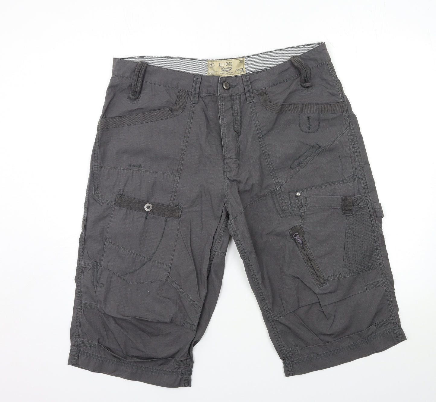 NEXT Mens Grey   Cargo Shorts Size 38 in