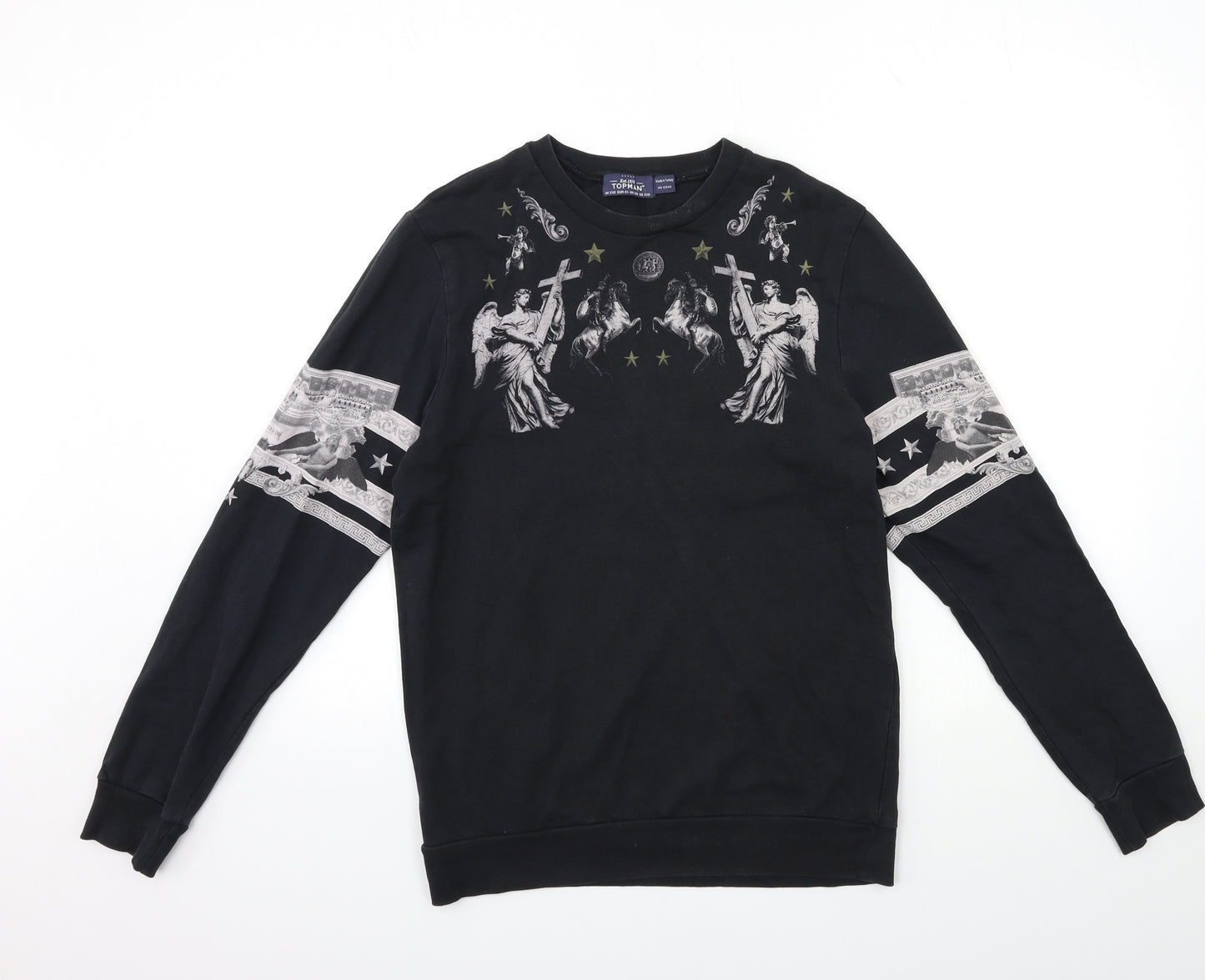 Topman Mens Grey   Pullover Sweatshirt Size XS