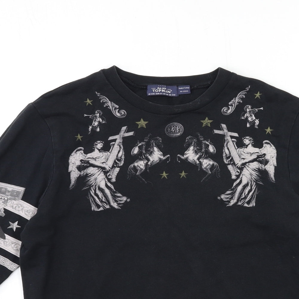 Topman Mens Grey   Pullover Sweatshirt Size XS