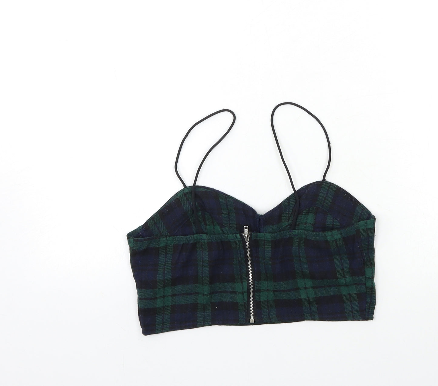 SheIn Womens Blue Check  Basic Tank Size XS