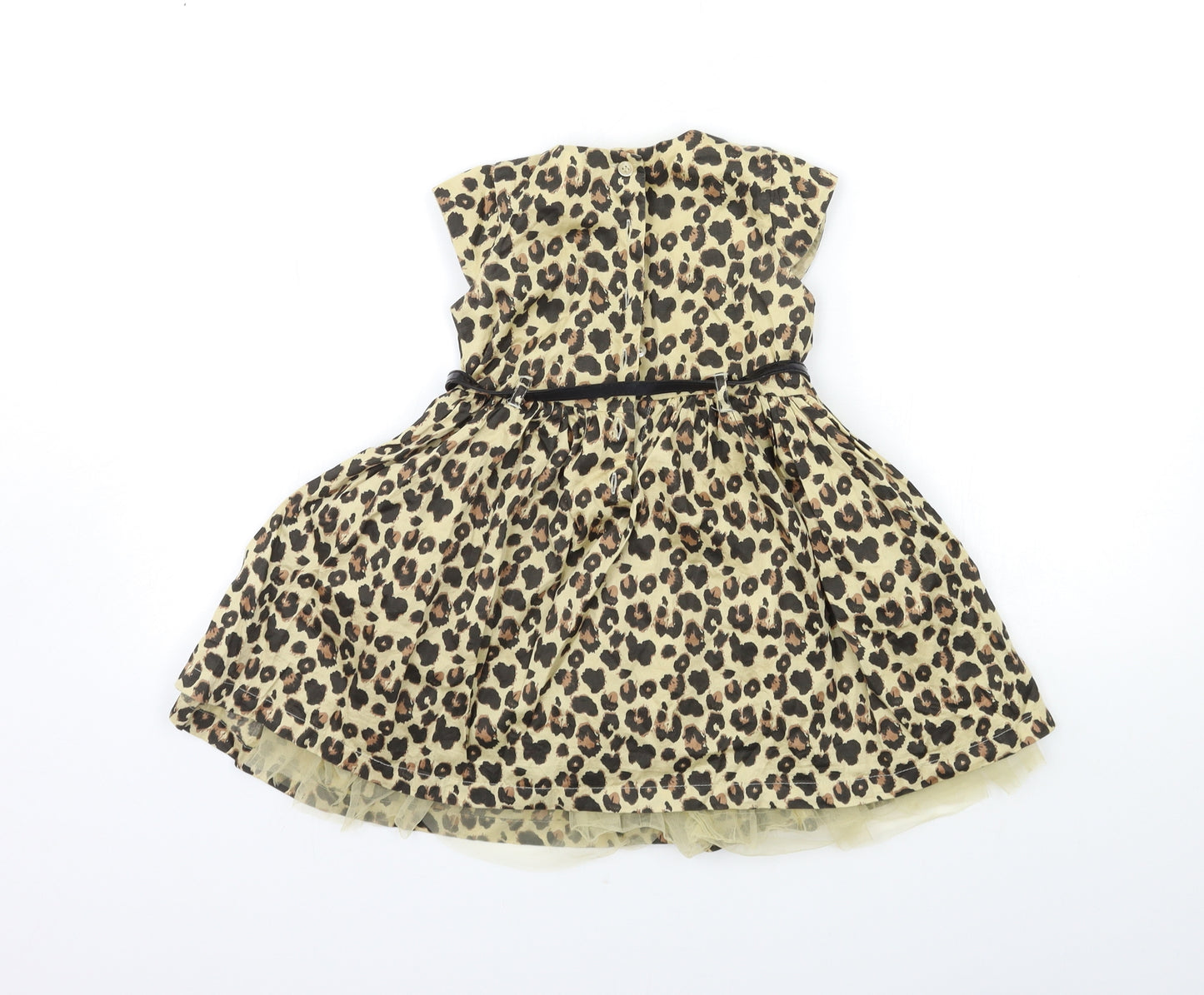 Matalan Girls Brown Animal Print  Tutu Dress  Size 2-3 Years