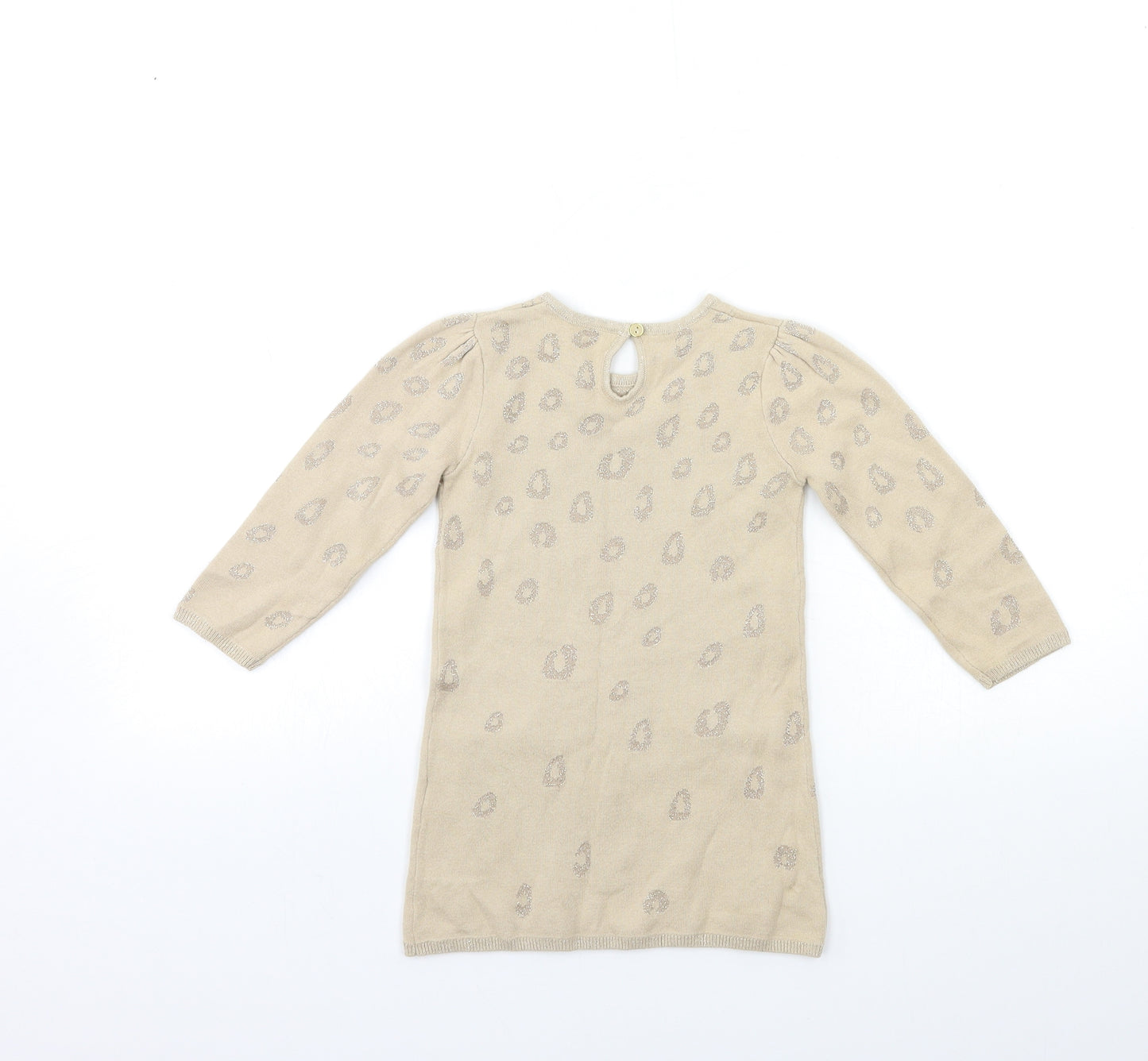 Matalan Baby Beige  Knit Jumper Dress  Size 18-24 Months