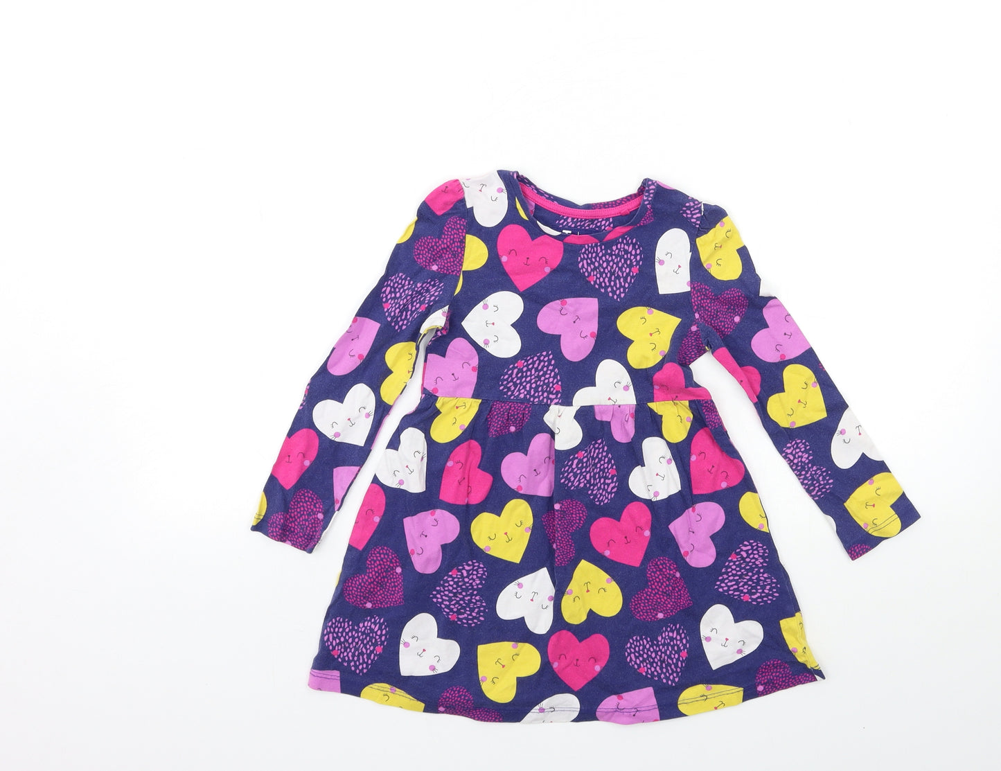 TU Girls Blue Floral  A-Line  Size 2-3 Years