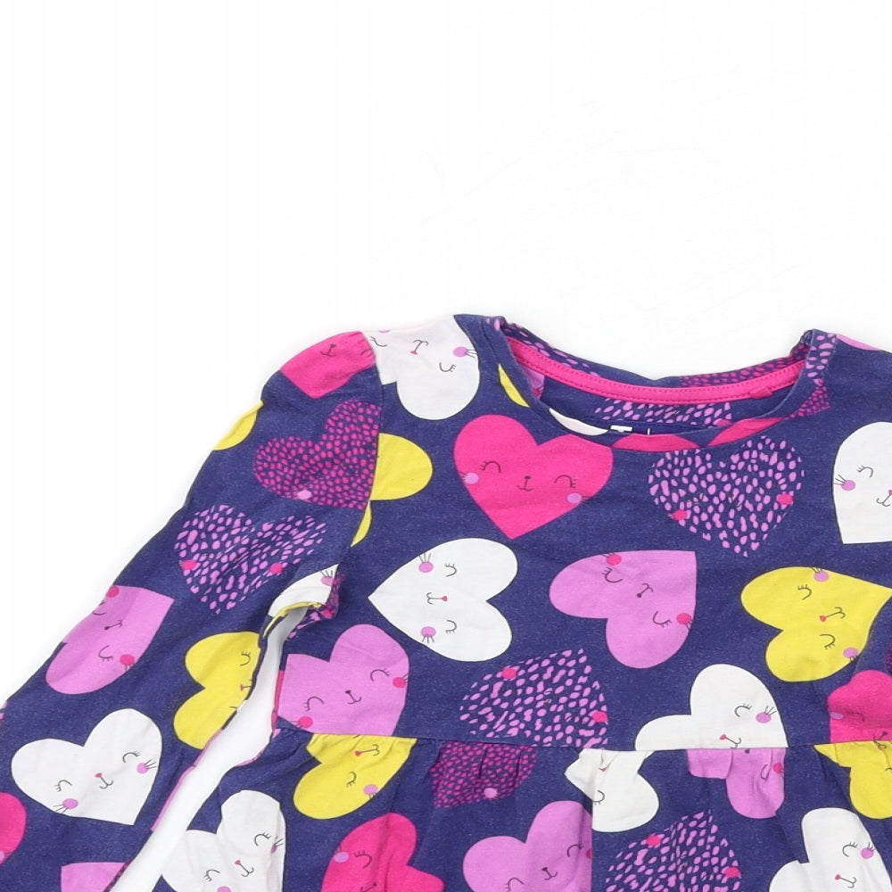 TU Girls Blue Floral  A-Line  Size 2-3 Years