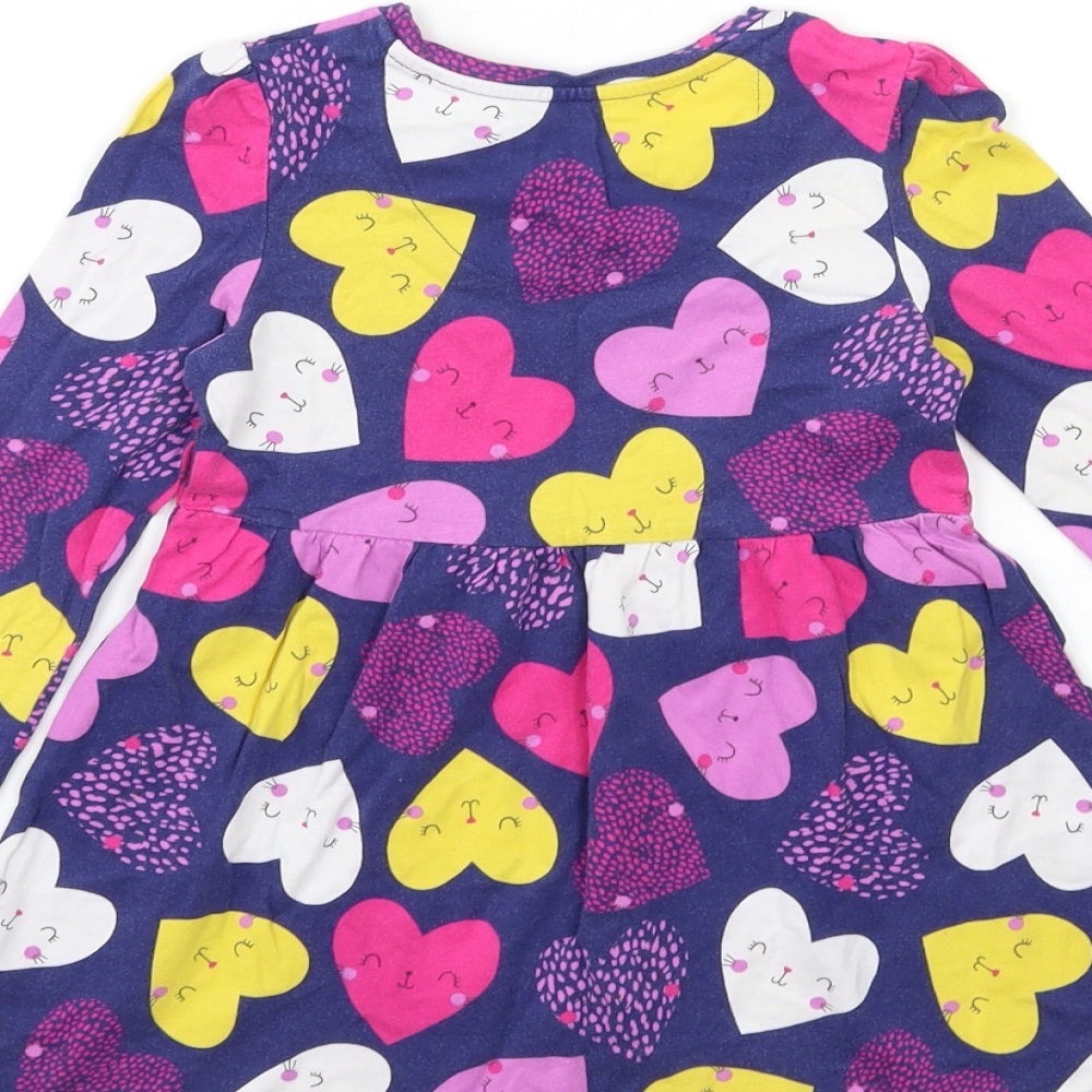 TU Girls Blue Floral  A-Line  Size 2-3 Years