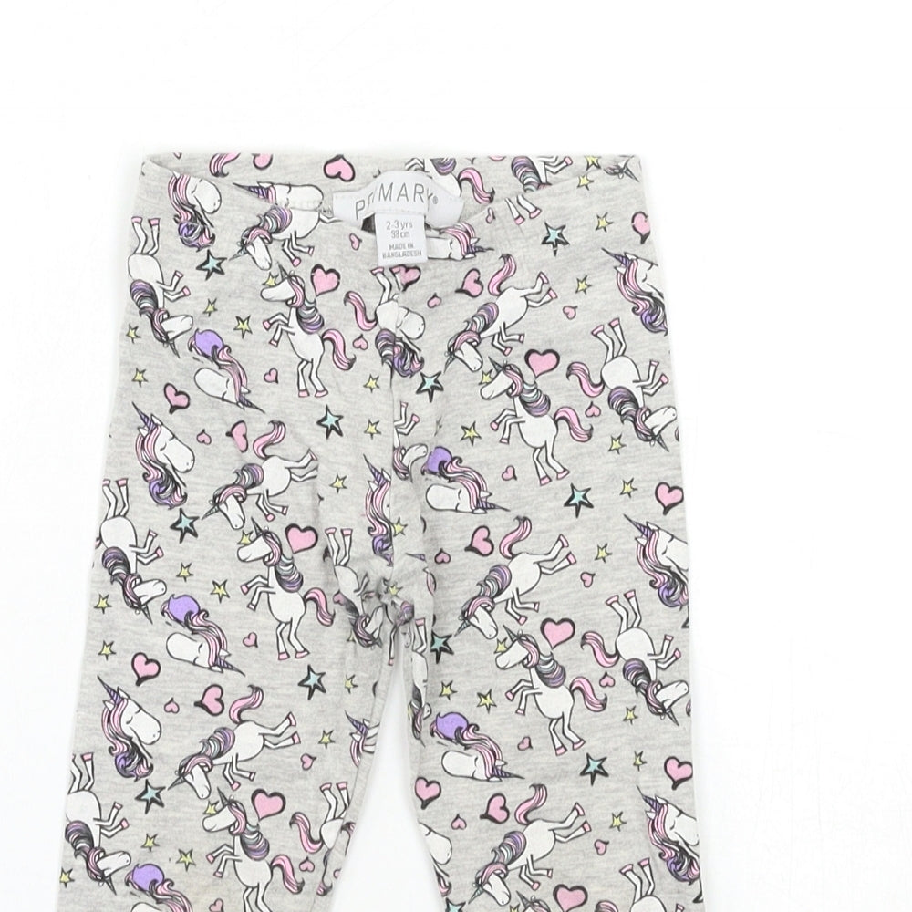 Primark Girls Grey   Capri Trousers Size 2-3 Years