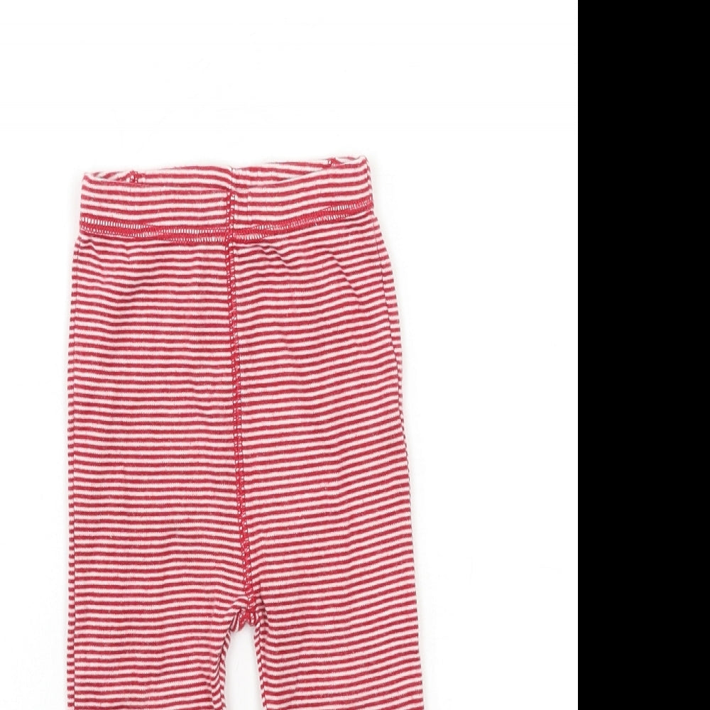 NEXT Girls Red Striped  Capri Trousers Size 2-3 Years