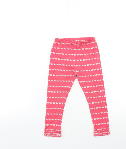 Mini Club Girls Pink Striped  Capri Trousers Size 2-3 Years