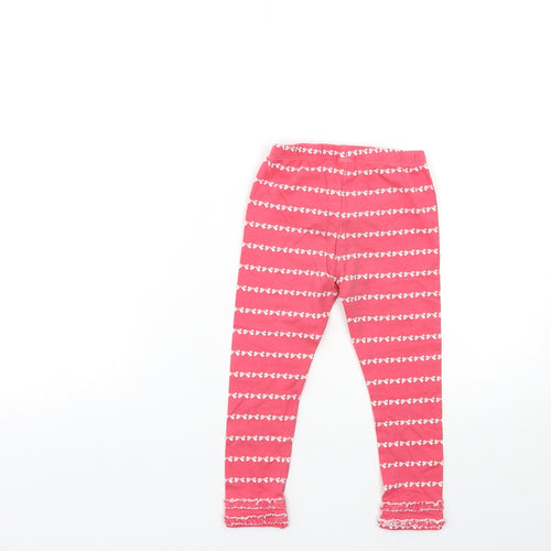 Mini Club Girls Pink Striped  Capri Trousers Size 2-3 Years