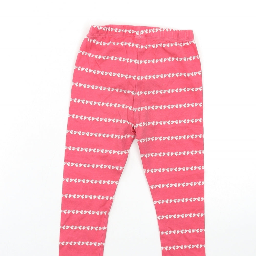 Mini Club Girls Pink Striped  Capri Trousers Size 2-3 Years