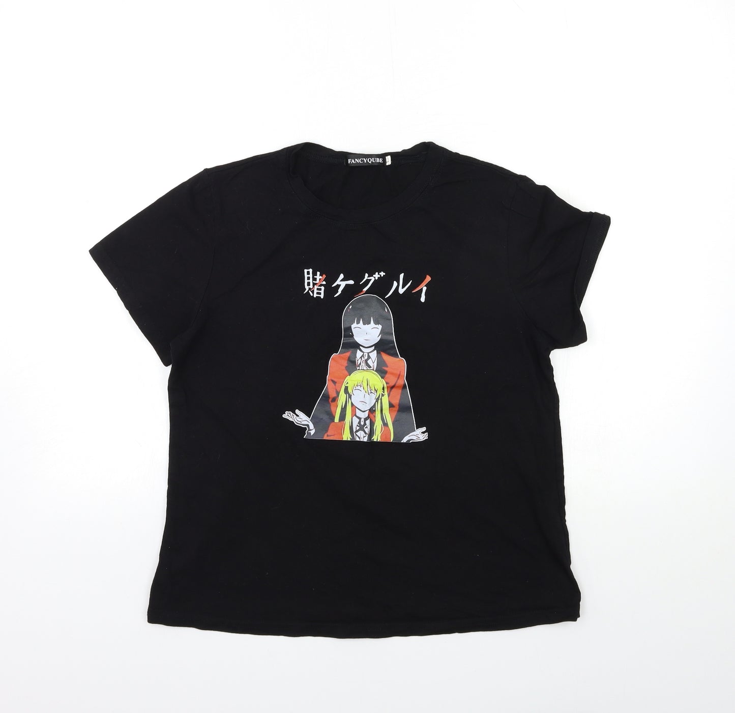 Fancyqube Womens Black   Basic T-Shirt Size L