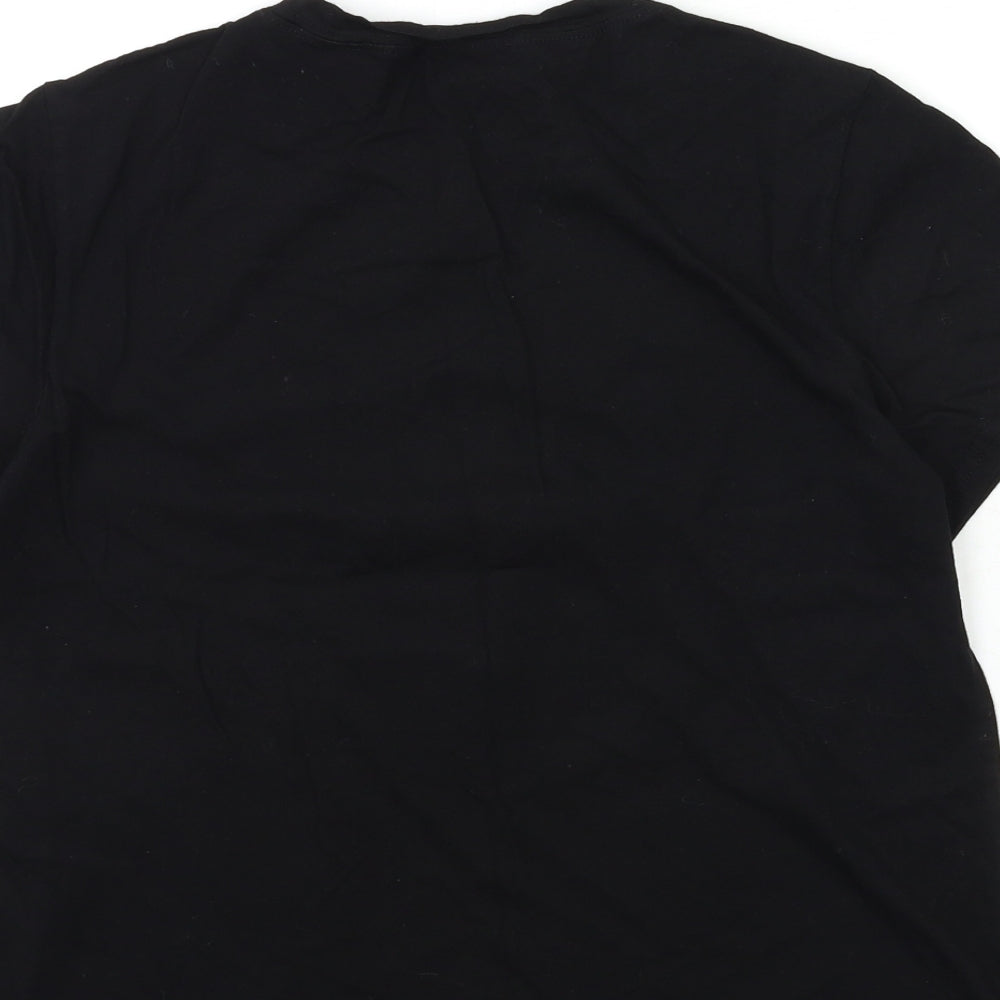 Fancyqube Womens Black   Basic T-Shirt Size L