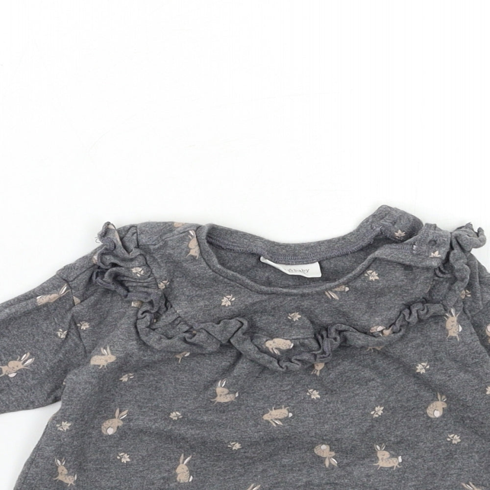 NEXT Baby Grey   Basic T-Shirt Size 3-6 Months