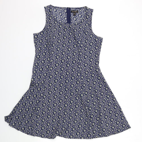 QED London Womens Blue Floral  Tank Dress  Size 14