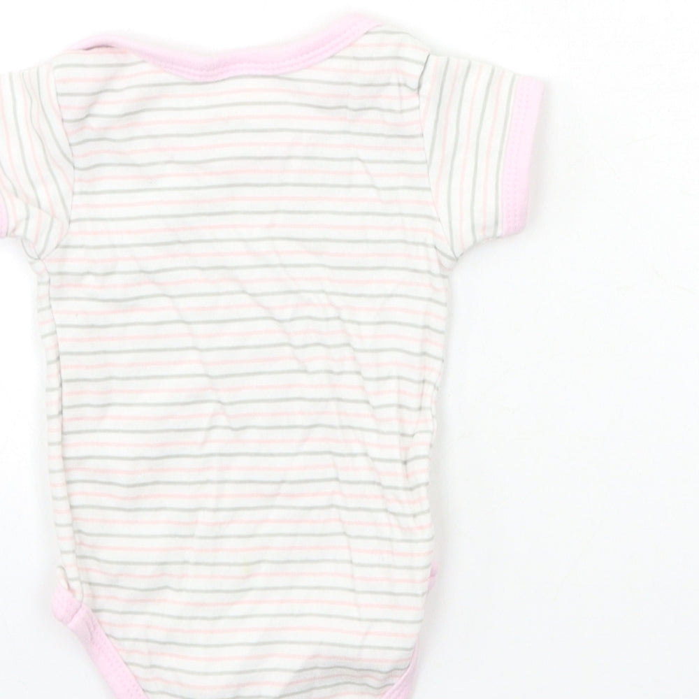 Bee Bo Baby White Striped  Babygrow One-Piece Size 3-6 Months
