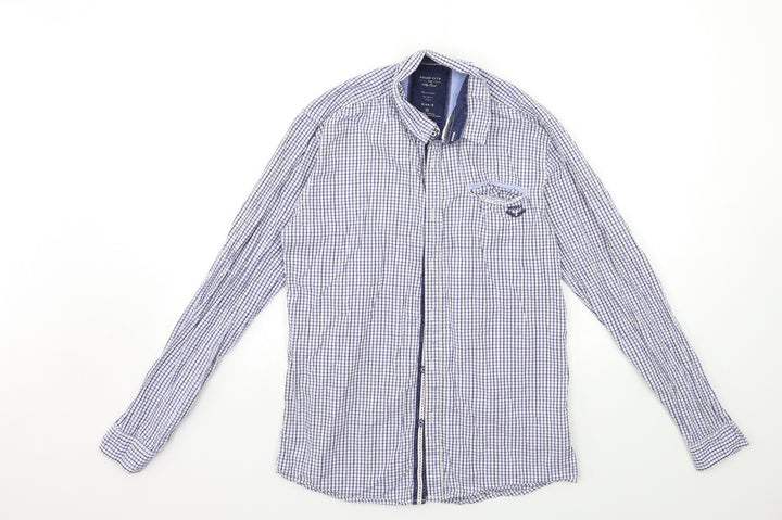 HOUSE CLTH Mens Blue Check   Button-Up Size S