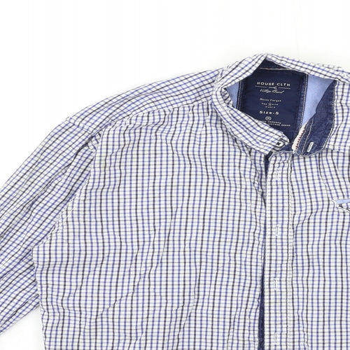 HOUSE CLTH Mens Blue Check   Button-Up Size S