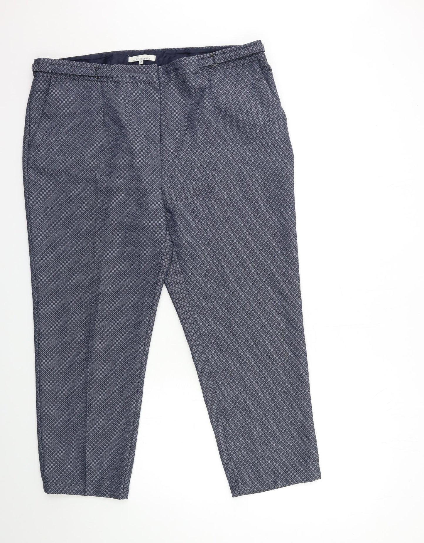 Peacocks Womens Blue   Trousers  Size 18 L25 in