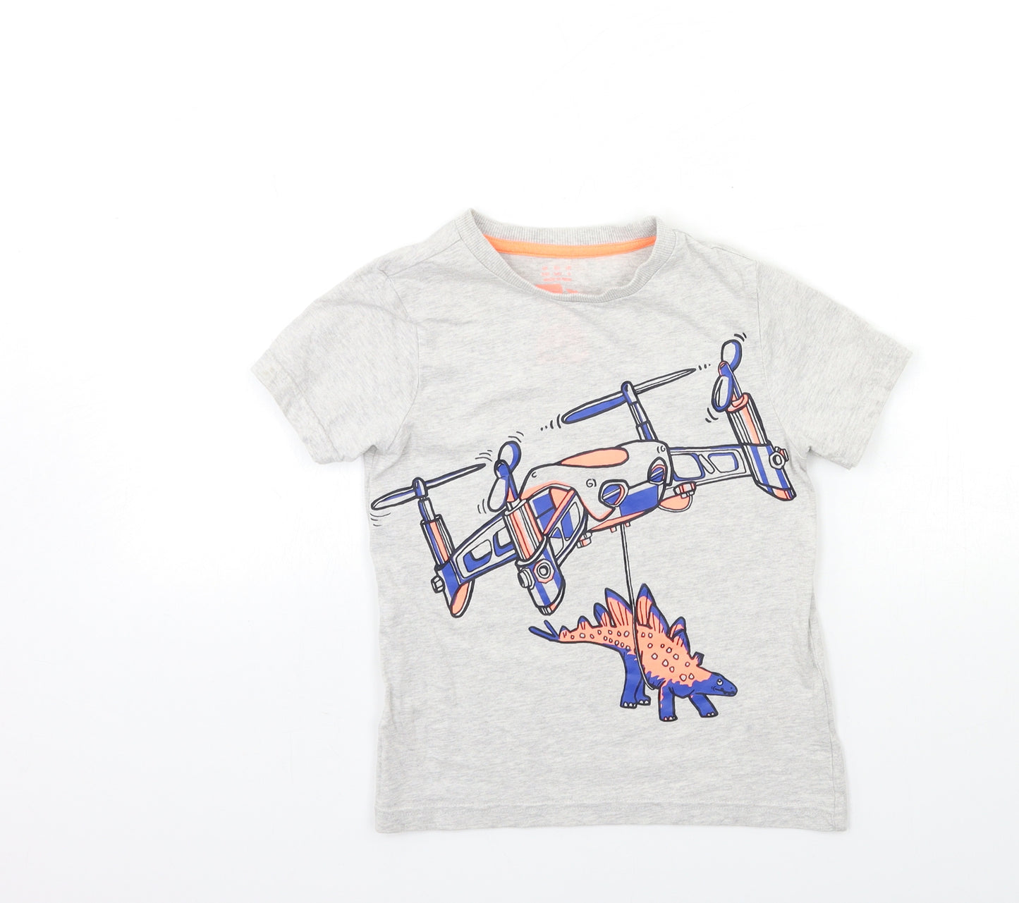 F&F Boys Grey   Basic T-Shirt Size 5-6 Years