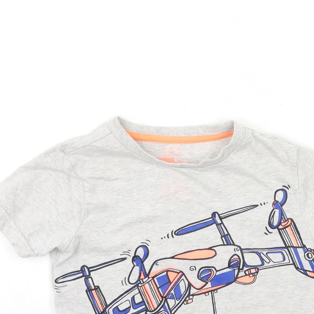 F&F Boys Grey   Basic T-Shirt Size 5-6 Years