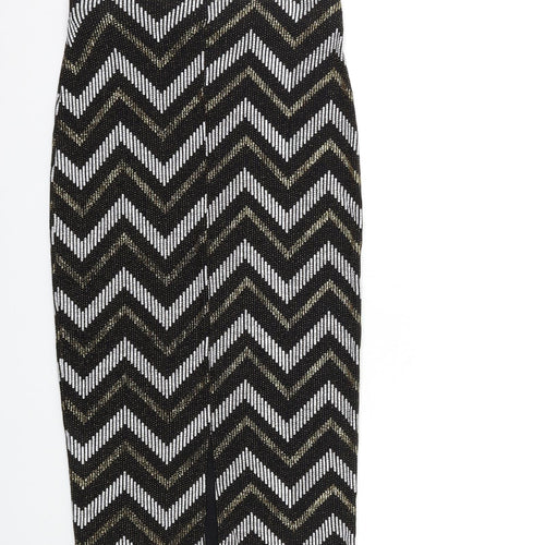 River Island Womens Black Geometric  Straight & Pencil Skirt Size 8