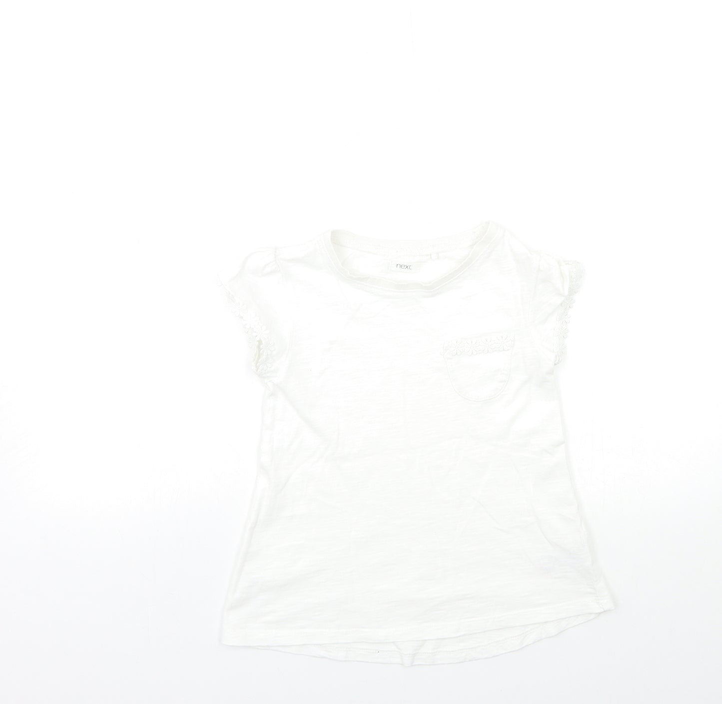 NEXT Girls White   Basic T-Shirt Size 8 Years