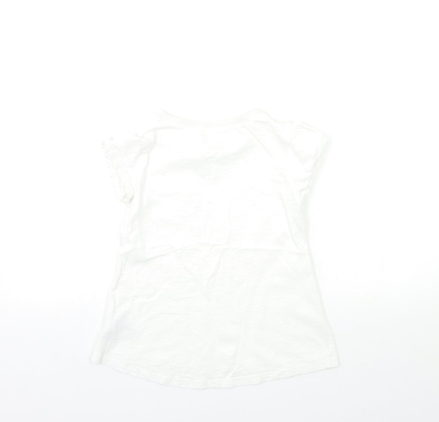 NEXT Girls White   Basic T-Shirt Size 8 Years