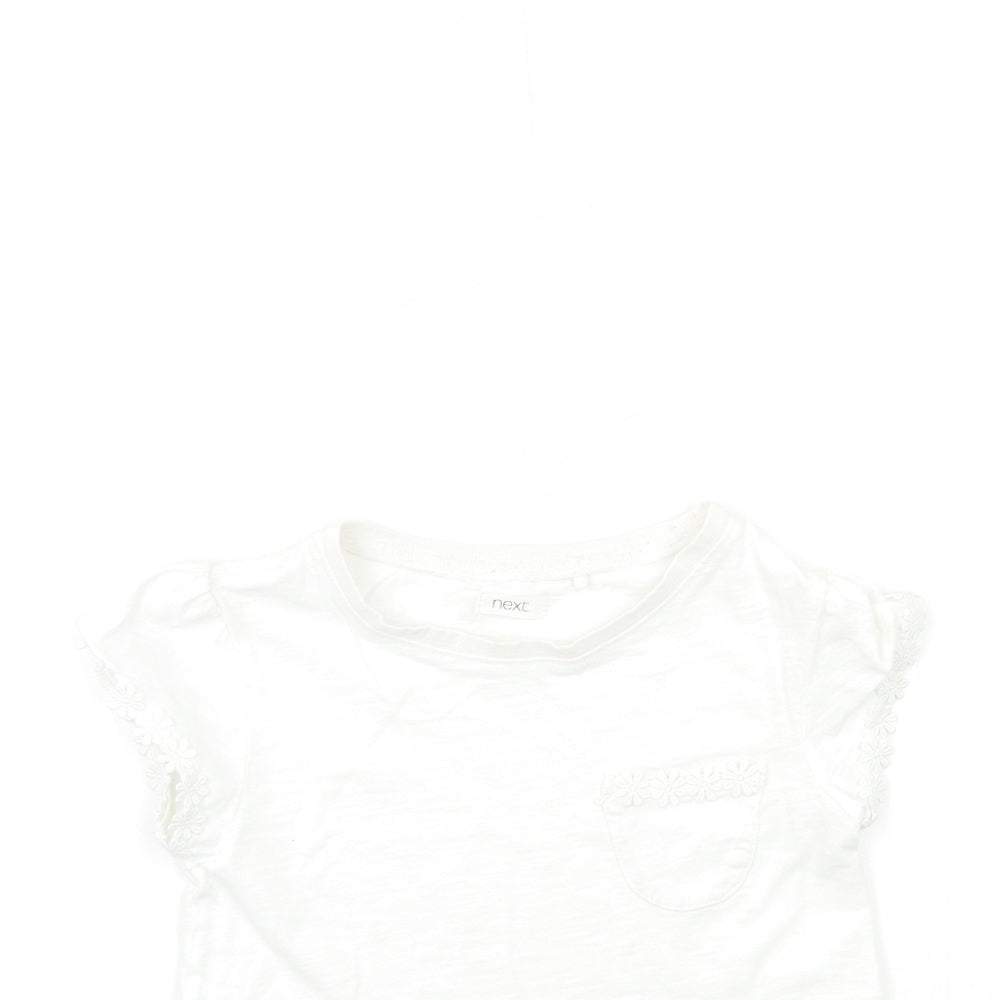 NEXT Girls White   Basic T-Shirt Size 8 Years