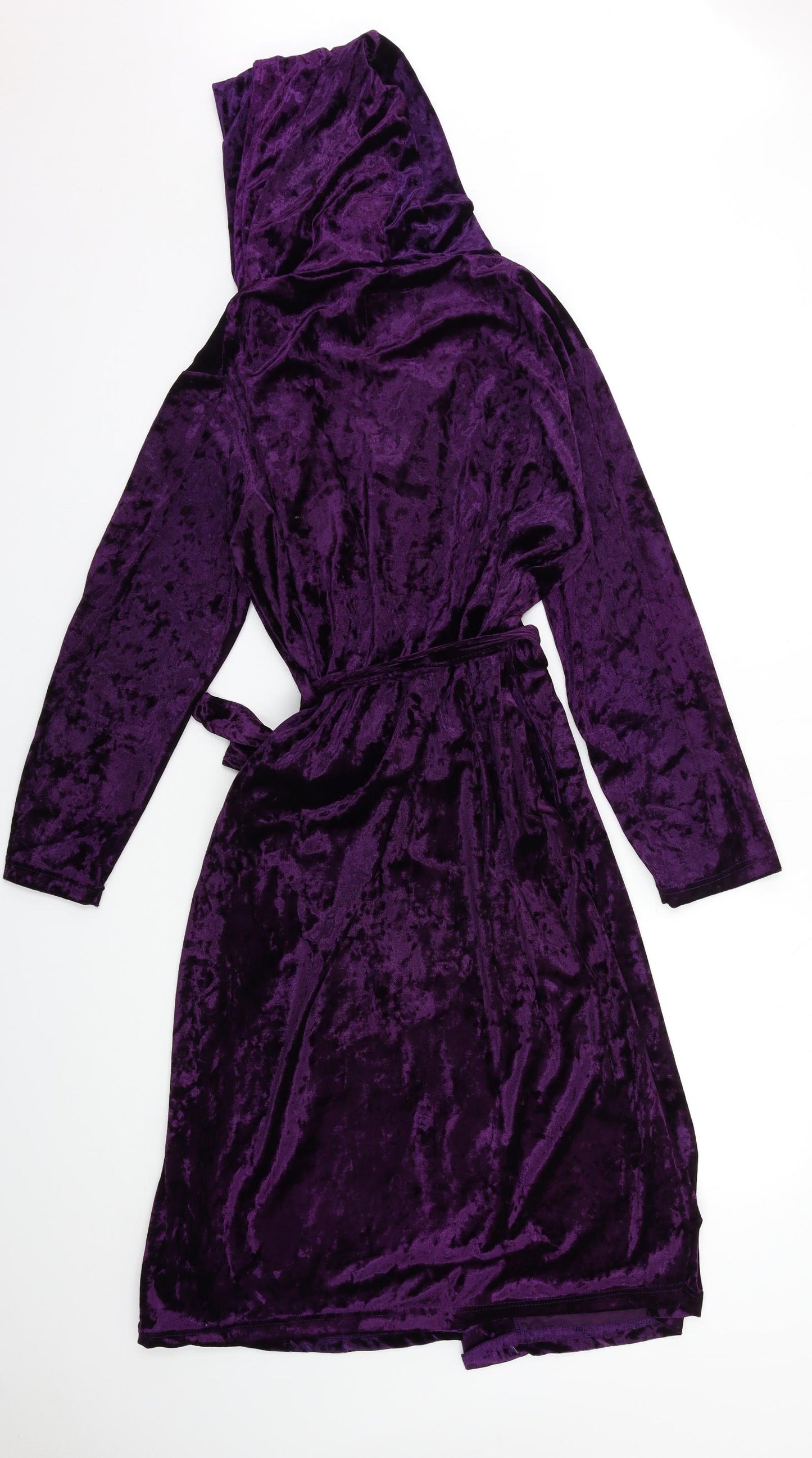 City comfort Womens Purple  Velour Kimono Robe Size S