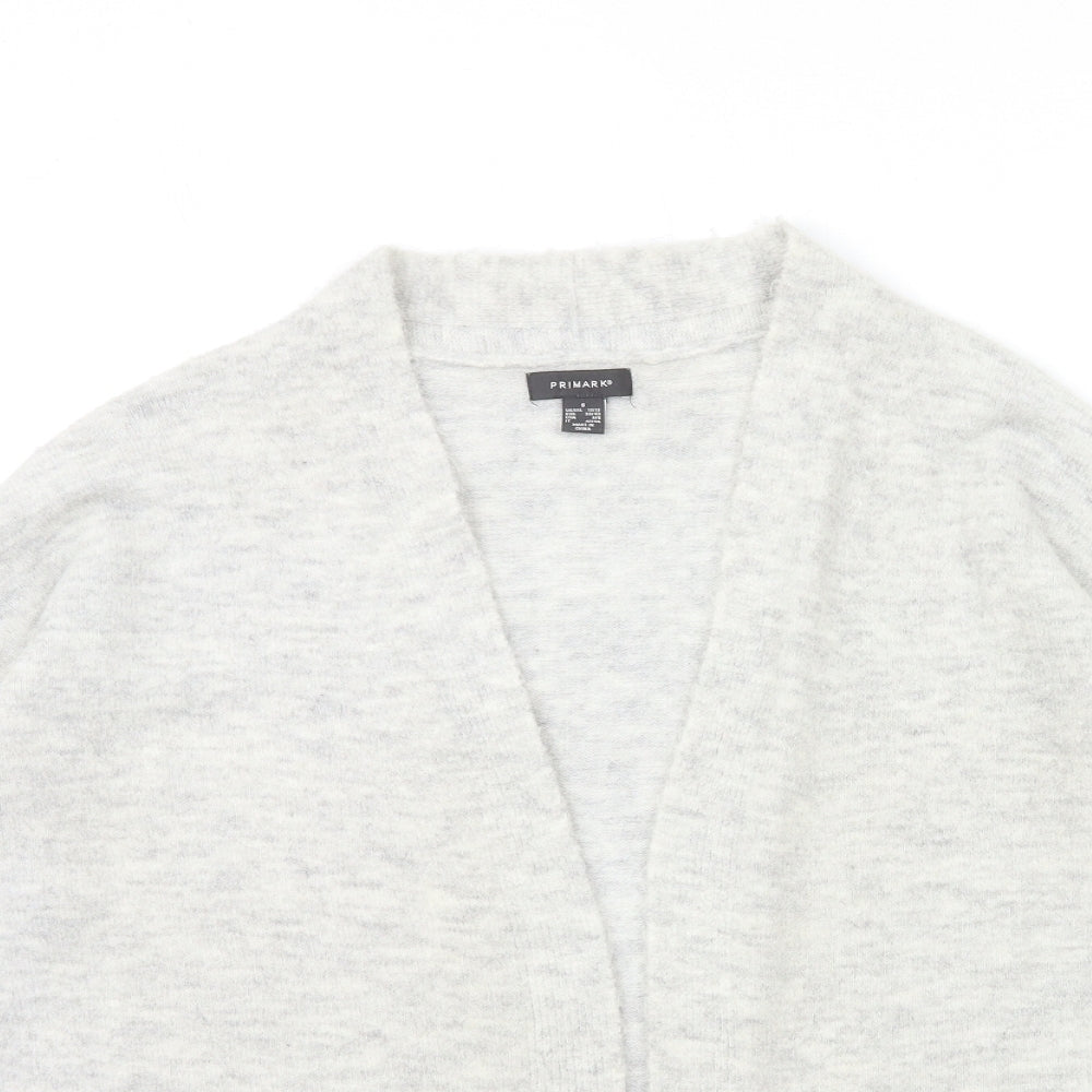 Primark Womens Grey  Knit Cardigan Jumper Size 10