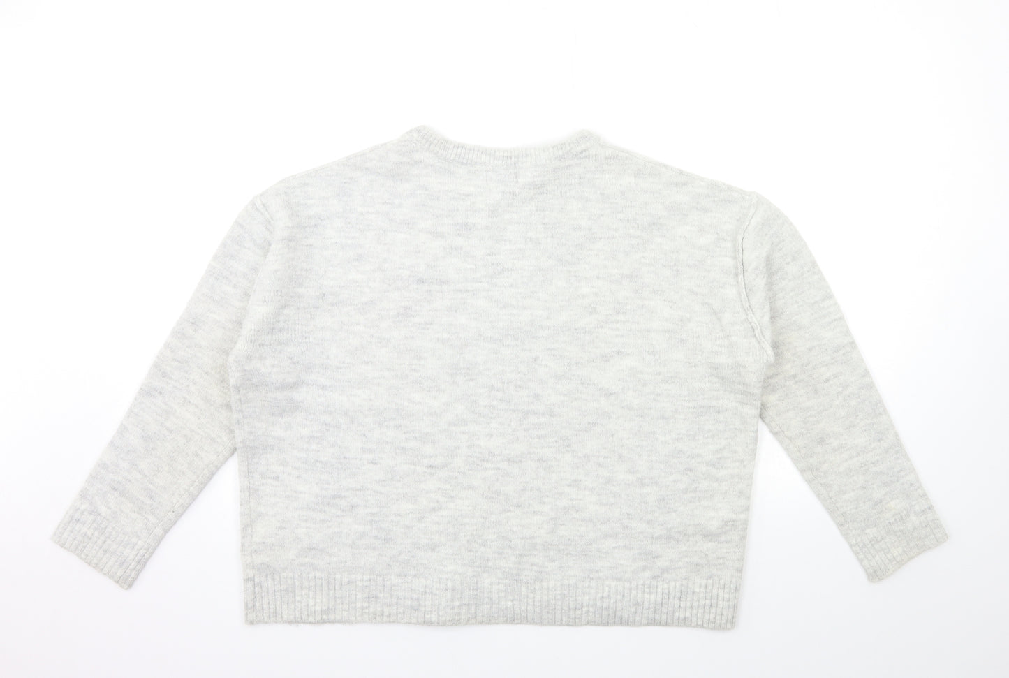 Primark Womens Grey  Knit Pullover Jumper Size S