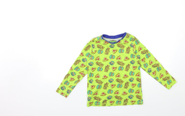 George Boys Green   Basic T-Shirt Size 6-7 Years  - turtles