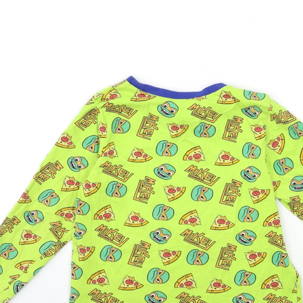 George Boys Green   Basic T-Shirt Size 6-7 Years  - turtles