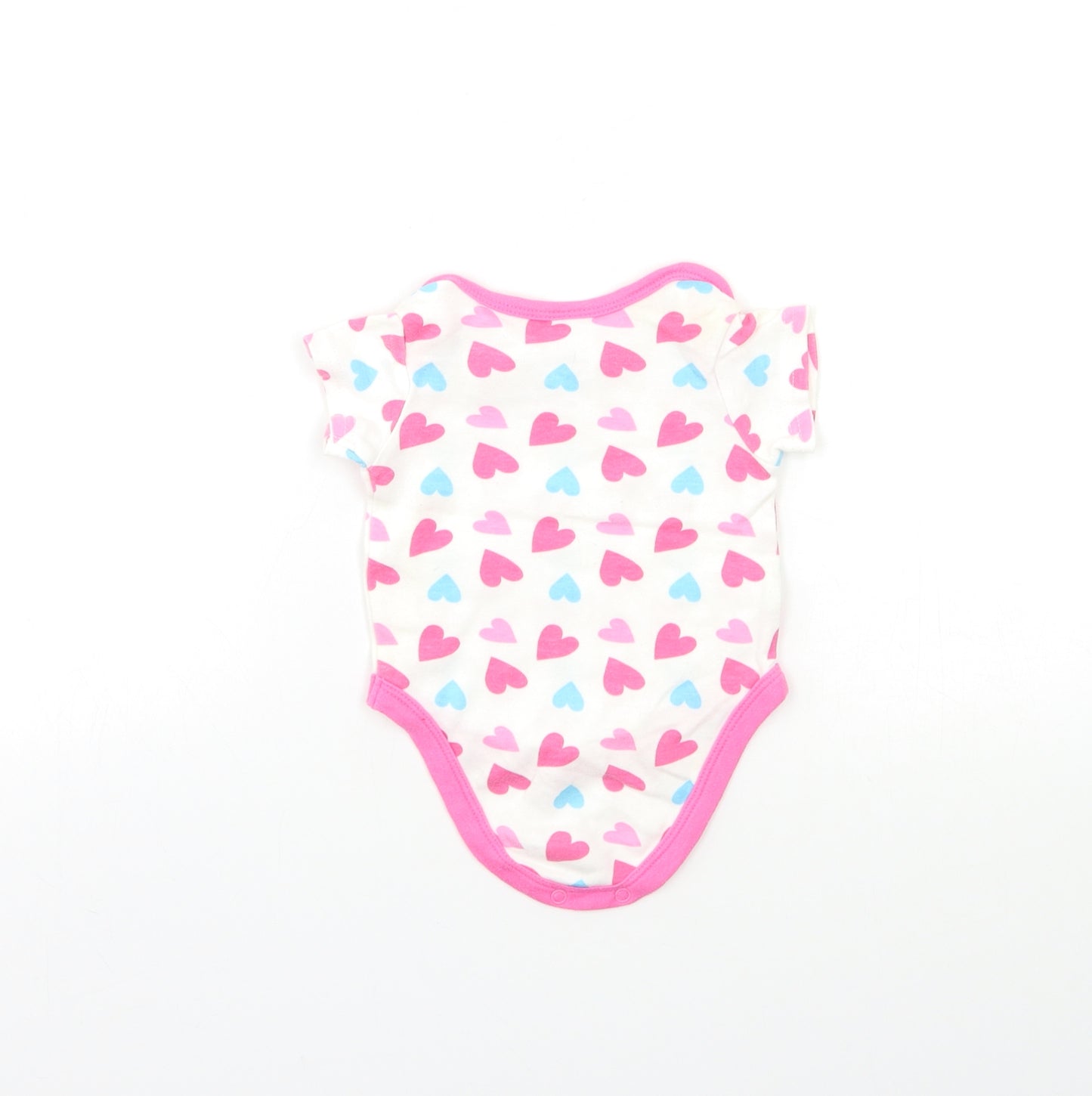 Preworn Baby White Geometric  Babygrow One-Piece Size 0-3 Months