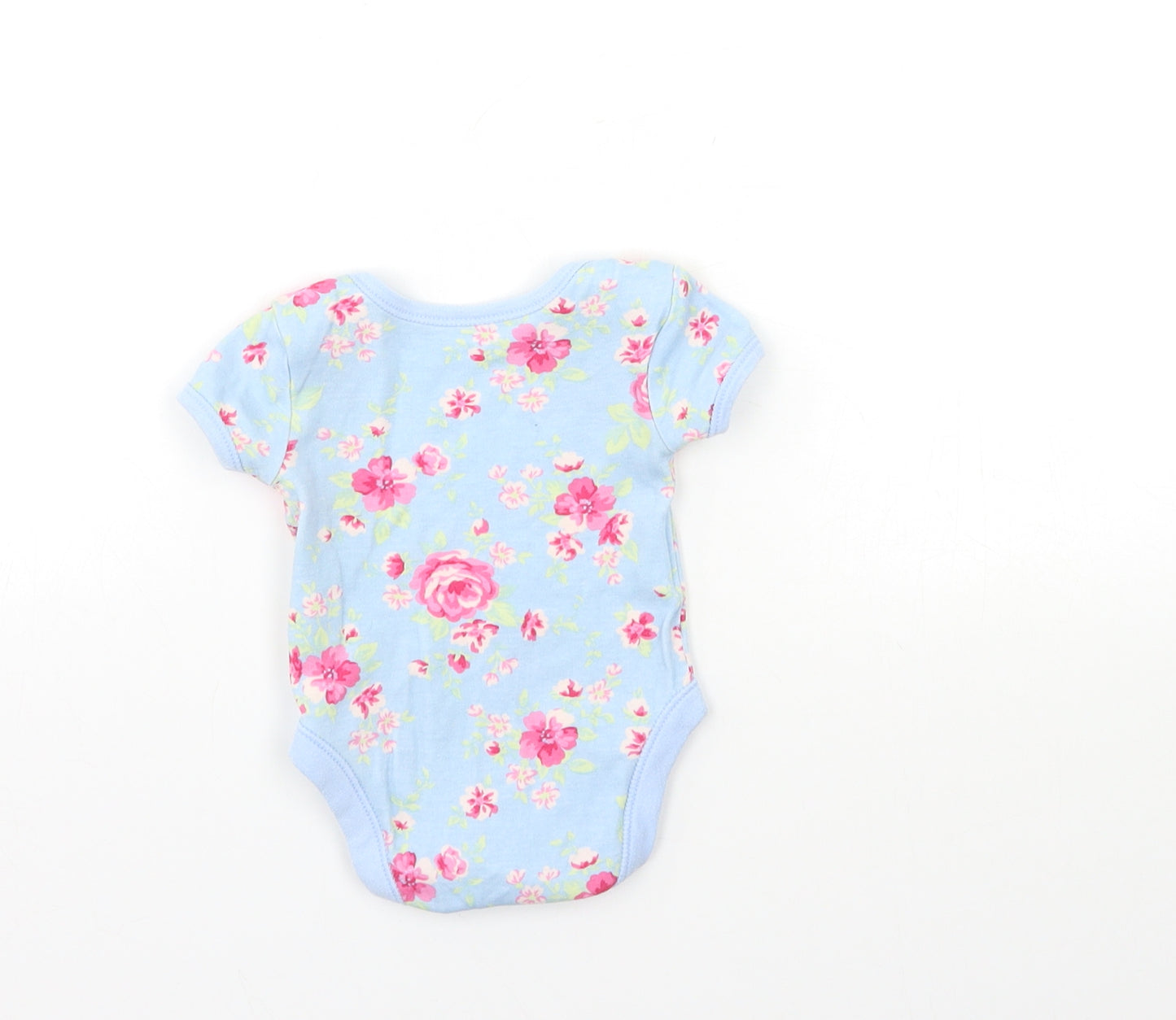 George Baby Blue Floral  Babygrow One-Piece Size 0-3 Months