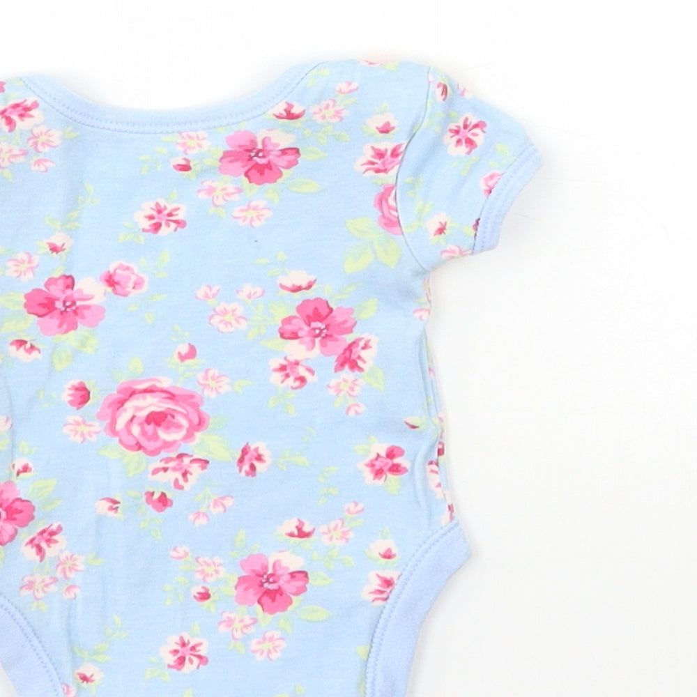 George Baby Blue Floral  Babygrow One-Piece Size 0-3 Months